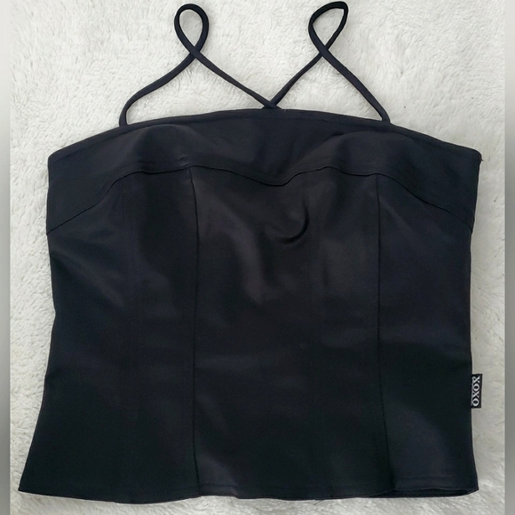 XOXO Tops - ❗SALE❗XOXO Black Silky Look Corset